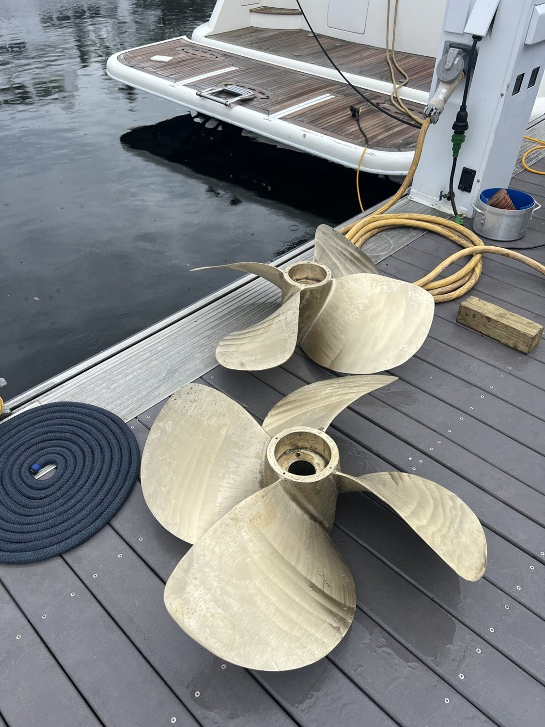 Salty Bidats Yacht Management crew at work on a client vessel
